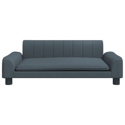 vidaXL Divano per Bambini Grigio Scuro 90x53x30 cm in Tessuto
