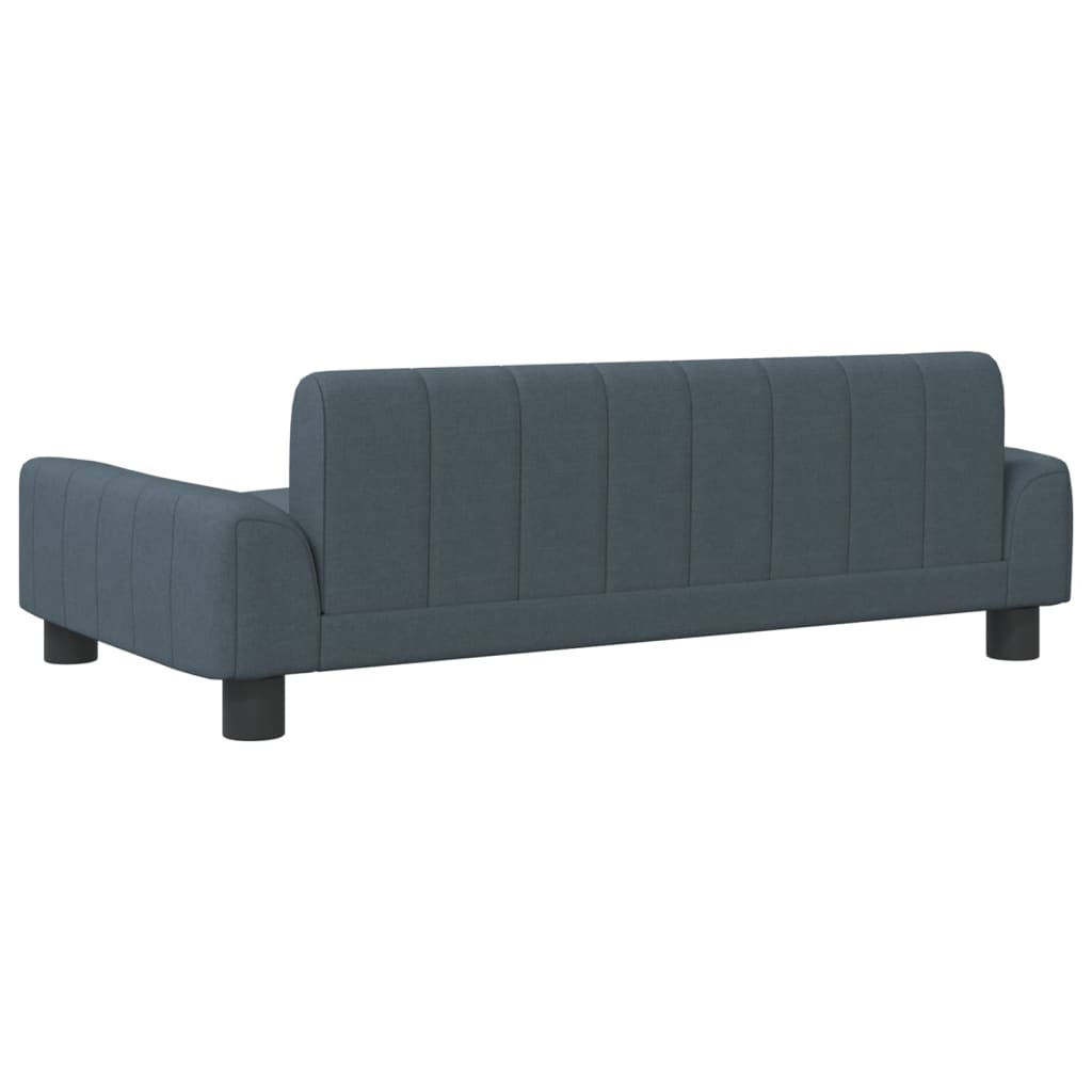 vidaXL Divano per Bambini Grigio Scuro 90x53x30 cm in Tessuto