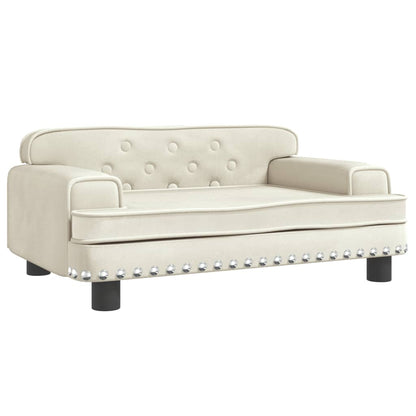 vidaXL Divano per Bambini Crema 70x45x30 cm in Velluto