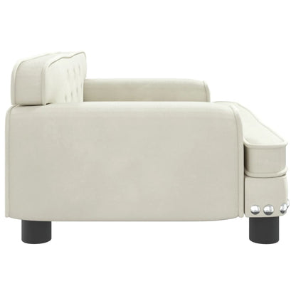vidaXL Divano per Bambini Crema 70x45x30 cm in Velluto