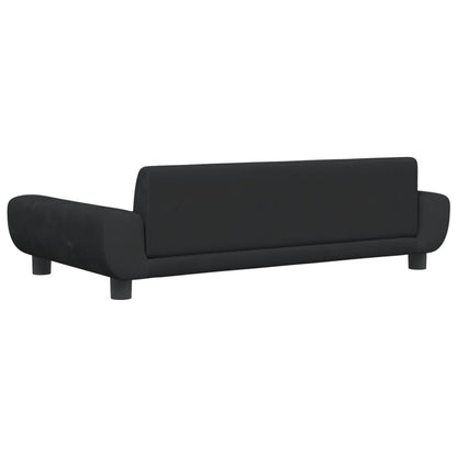 vidaXL Divano per Bambini Nero 100x54x33 cm in Velluto