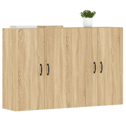 vidaXL Armadietti a Parete 2 pz Rovere Sonoma in Legno Multistrato