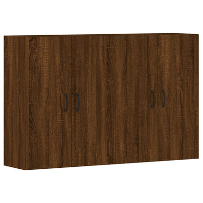 vidaXL Armadietti a Parete 2 pz Rovere Marrone in Legno Multistrato