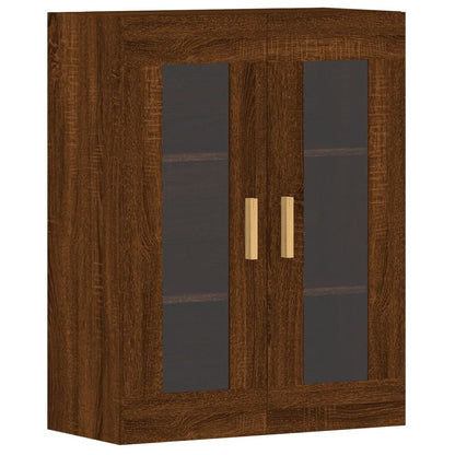 vidaXL Armadietti a Parete 2 pz Rovere Marrone in Legno Multistrato