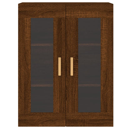 vidaXL Armadietti a Parete 2 pz Rovere Marrone in Legno Multistrato