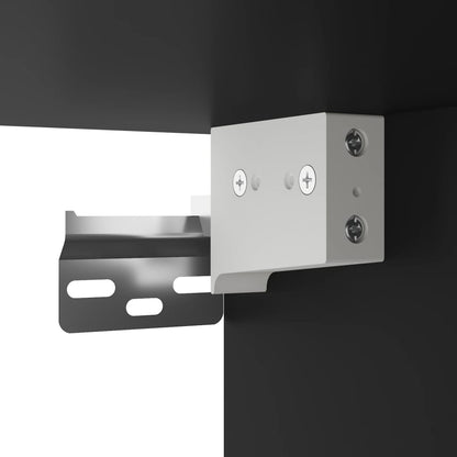 vidaXL Armadietti a Parete 2 pz Neri in Legno Multistrato