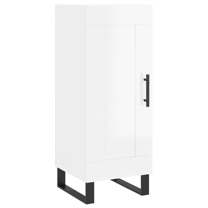 vidaXL Credenza 34,5x34x180 cm in Legno Multistrato Bianco Lucido