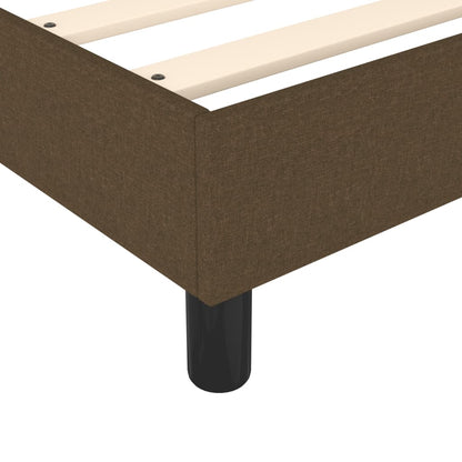 vidaXL Giroletto a Molle con Materasso Marrone Scuro 140x200cm Tessuto