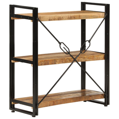 vidaXL Libreria 3 Livelli 77x30x80 cm Legno Massello di Mango e Ferro