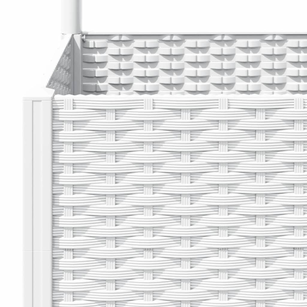 vidaXL Fioriera da Giardino con Graticcio Bianco 80x80x136 cm PP
