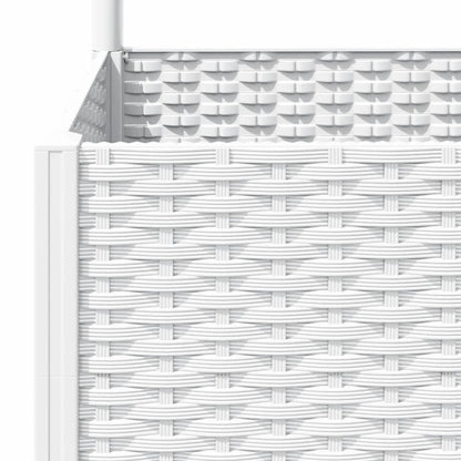 vidaXL Fioriera da Giardino con Graticcio Bianco 80x80x136 cm PP