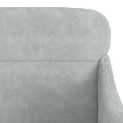 vidaXL Poltrona Grigio Chiaro 63x76x80 cm Velluto