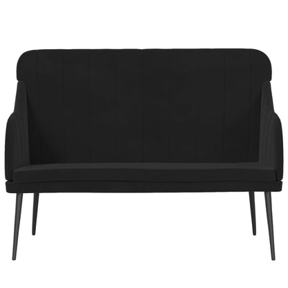vidaXL Panca Nera 110x76x80 cm in Velluto