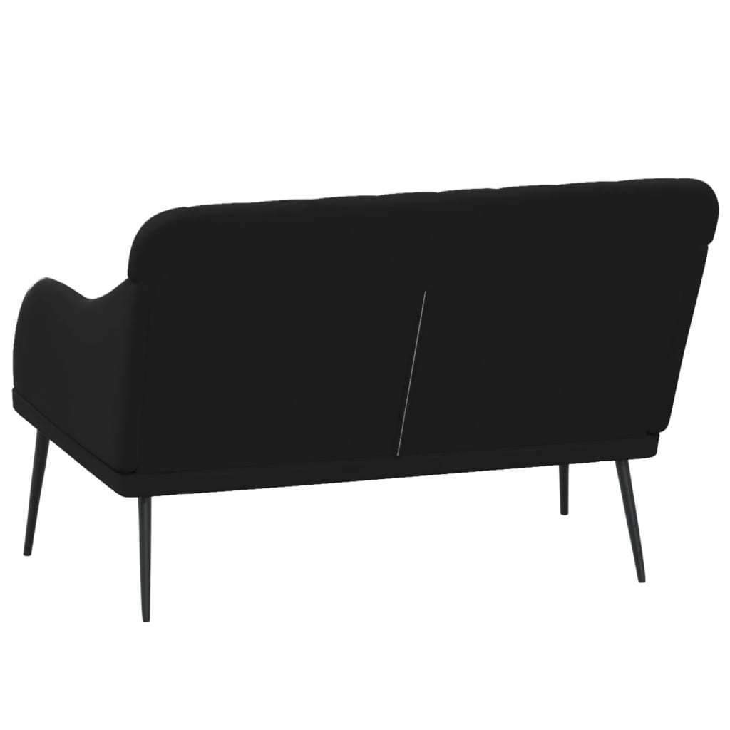 vidaXL Panca Nera 110x76x80 cm in Velluto