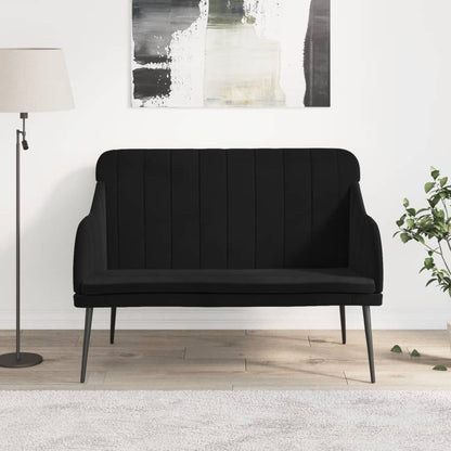 vidaXL Panca Nera 110x76x80 cm in Velluto