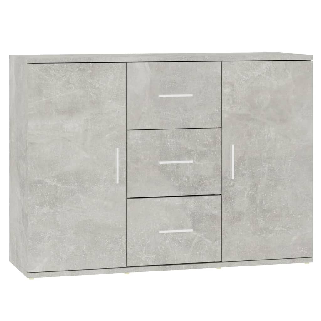 vidaXL Credenza Grigio Cemento 91x29,5x65 cm in Legno Multistrato