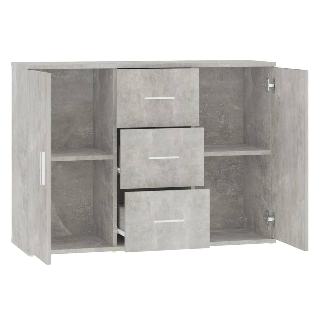 vidaXL Credenza Grigio Cemento 91x29,5x65 cm in Legno Multistrato