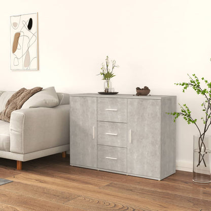 vidaXL Credenza Grigio Cemento 91x29,5x65 cm in Legno Multistrato