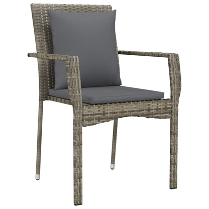 vidaXL Sedie da Giardino con Cuscini 2 pz in Polyrattan Grigie