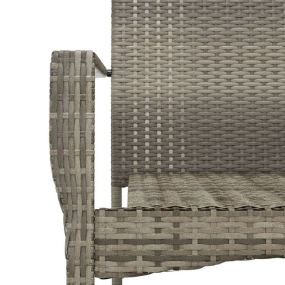 vidaXL Sedie da Giardino con Cuscini 2 pz in Polyrattan Grigie