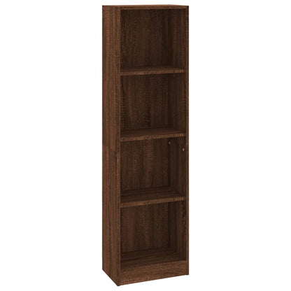 vidaXL Libreria 4 Ripiani Rovere Marrone 40x24x143cm Legno Multistrato