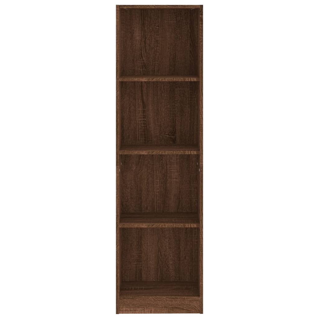 vidaXL Libreria 4 Ripiani Rovere Marrone 40x24x143cm Legno Multistrato