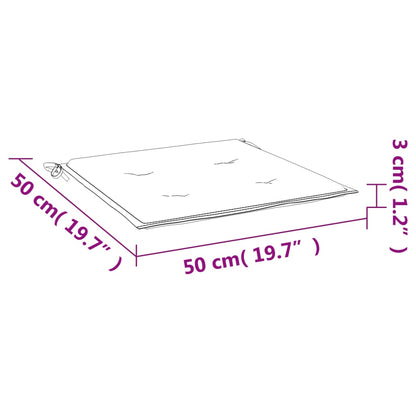 vidaXL Cuscini per Sedia 2 pz Turchese 50x50x3 cm in Tessuto