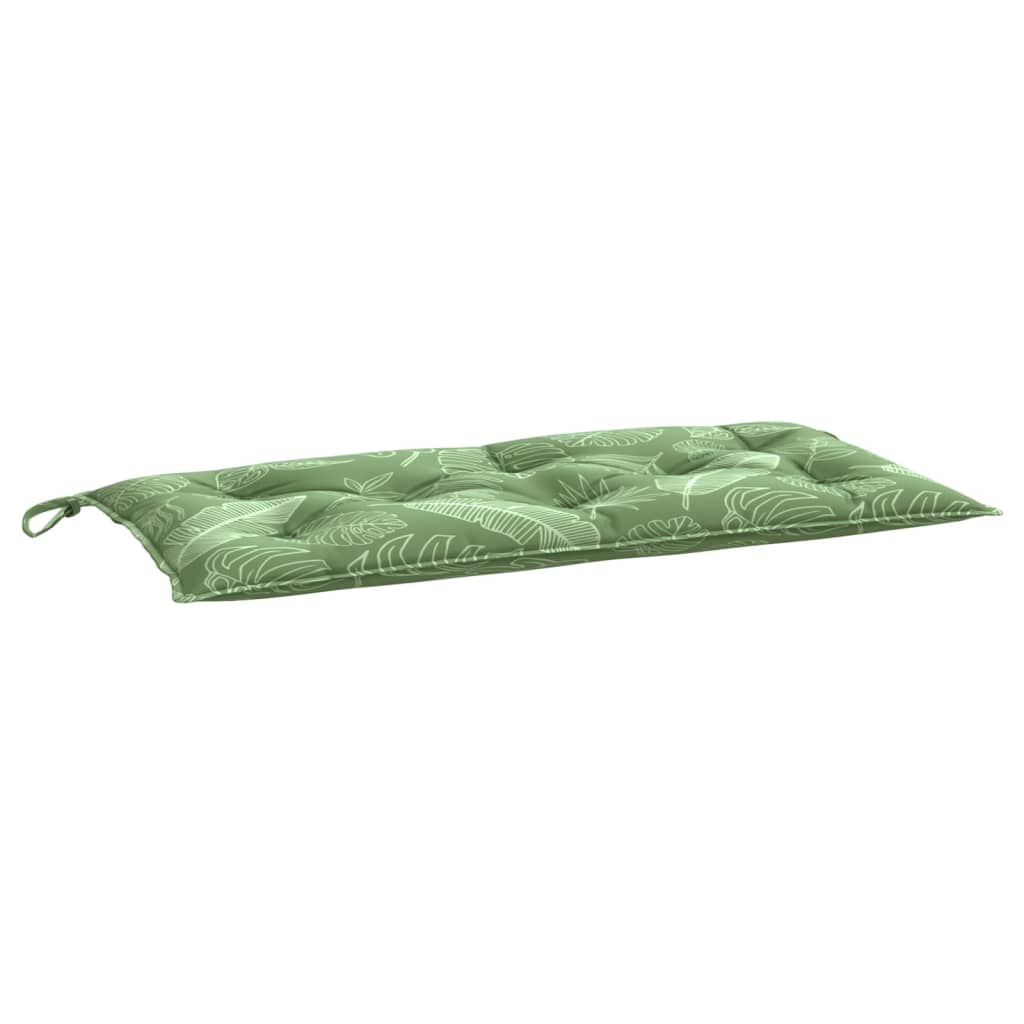 vidaXL Cuscini Panca Giardino 2 pz Motivo a Foglie 100x50x7 cm Tessuto