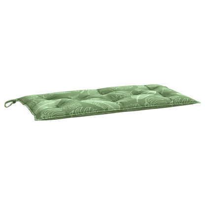 vidaXL Cuscini Panca Giardino 2 pz Motivo a Foglie 100x50x7 cm Tessuto