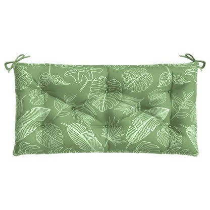 vidaXL Cuscini Panca Giardino 2 pz Motivo a Foglie 100x50x7 cm Tessuto