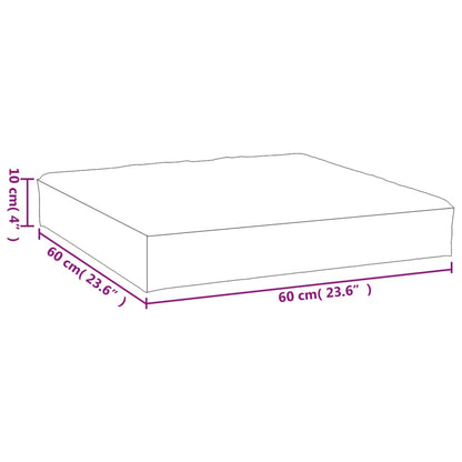 vidaXL Cuscino Pallet Motivo a Foglie 60x60x8 cm in Tessuto Oxford