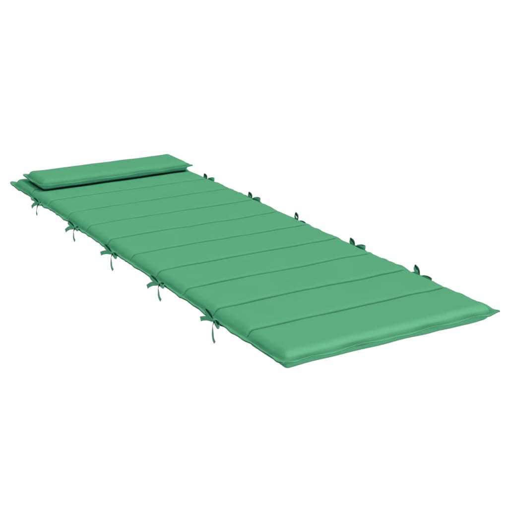 vidaXL Cuscino per Lettino Verde 180x60x3 cm in Tessuto Oxford