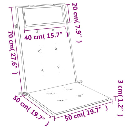 vidaXL Cuscini per Sedia Schienale Alto 2 pz Antracite Tessuto Oxford