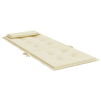 vidaXL Cuscini per Sedia con Schienale Alto 4 pz Crema Tessuto Oxford