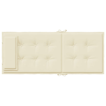 vidaXL Cuscini per Sedia con Schienale Alto 4 pz Crema Tessuto Oxford