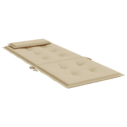 vidaXL Cuscini per Sedia con Schienale Alto 2 pz Beige Tessuto Oxford
