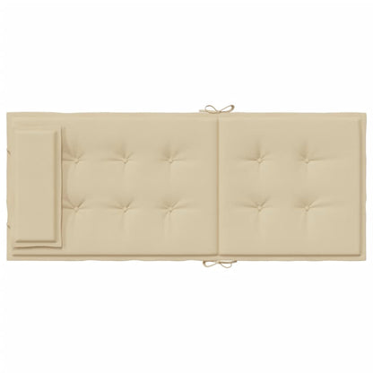 vidaXL Cuscini per Sedia con Schienale Alto 2 pz Beige Tessuto Oxford
