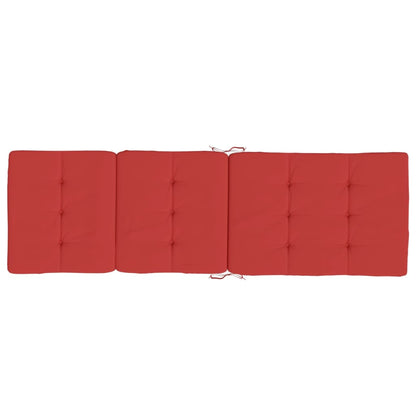 vidaXL Cuscini per Sedia a Sdraio 2 pz Rosso in Tessuto Oxford