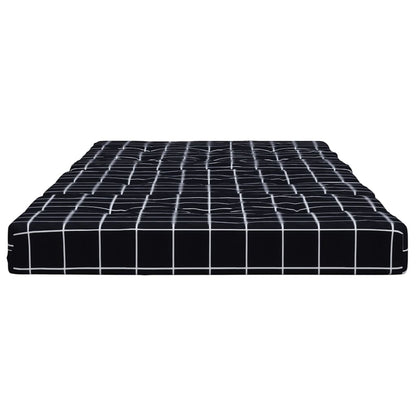 vidaXL Cuscini Sedia Sdraio 2 pz Motivo Quadri Nero in Tessuto Oxford