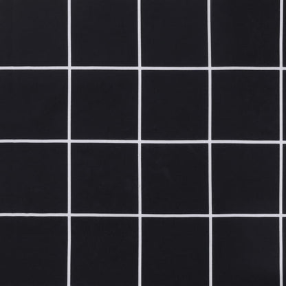 vidaXL Cuscini Sedia Sdraio 2 pz Motivo Quadri Nero in Tessuto Oxford