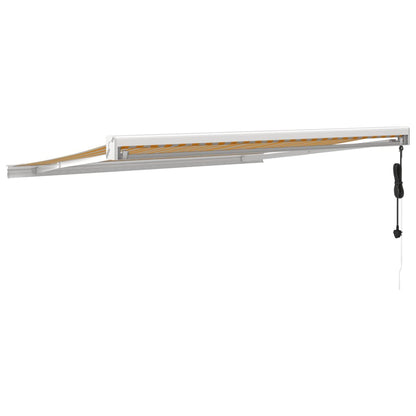 vidaXL Tenda Retrattile Gialla e Bianca 3x2,5 m in Tessuto e Alluminio