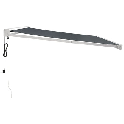 vidaXL Tenda da Sole Retrattile Antracite 4x3 m in Tessuto e Alluminio