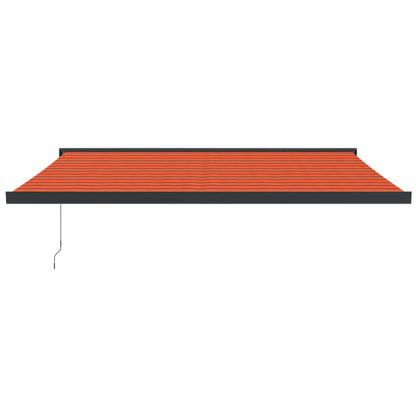 vidaXL Tenda Sole Retrattile Arancione Marrone 4x3m Tessuto Alluminio