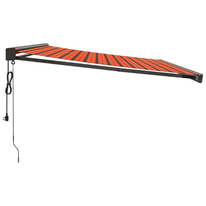 vidaXL Tenda Sole Retrattile Arancione Marrone 4x3m Tessuto Alluminio