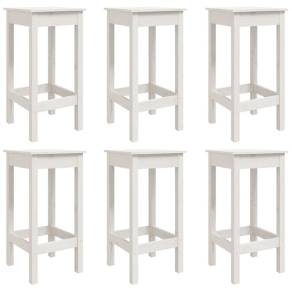 vidaXL Set Bar da Giardino 7 pz Bianco in Legno Massello di Pino