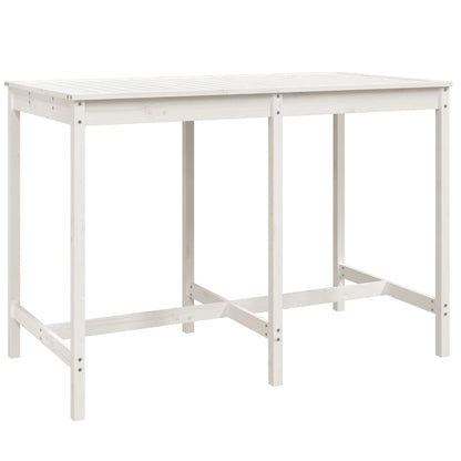 vidaXL Set Bar da Giardino 7 pz Bianco in Legno Massello di Pino