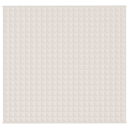 vidaXL Coperta Ponderata Crema Chiaro 220x230 cm 11 kg Tessuto