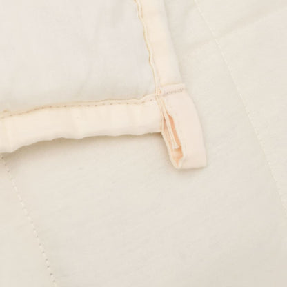 vidaXL Coperta Ponderata Crema Chiaro 220x230 cm 11 kg Tessuto