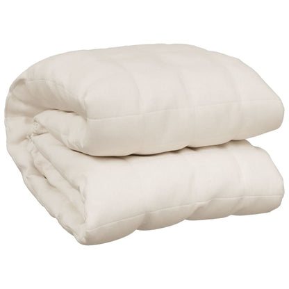 vidaXL Coperta Ponderata Crema Chiaro 220x230 cm 15 kg Tessuto