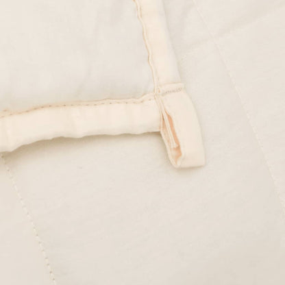 vidaXL Coperta Ponderata Crema Chiaro 220x230 cm 15 kg Tessuto